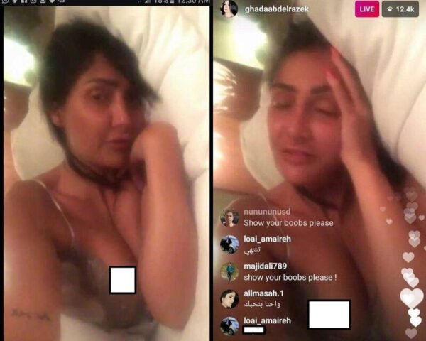 فيديو فضيحة غادة عبد الرزاق بزها يبين على اللايف